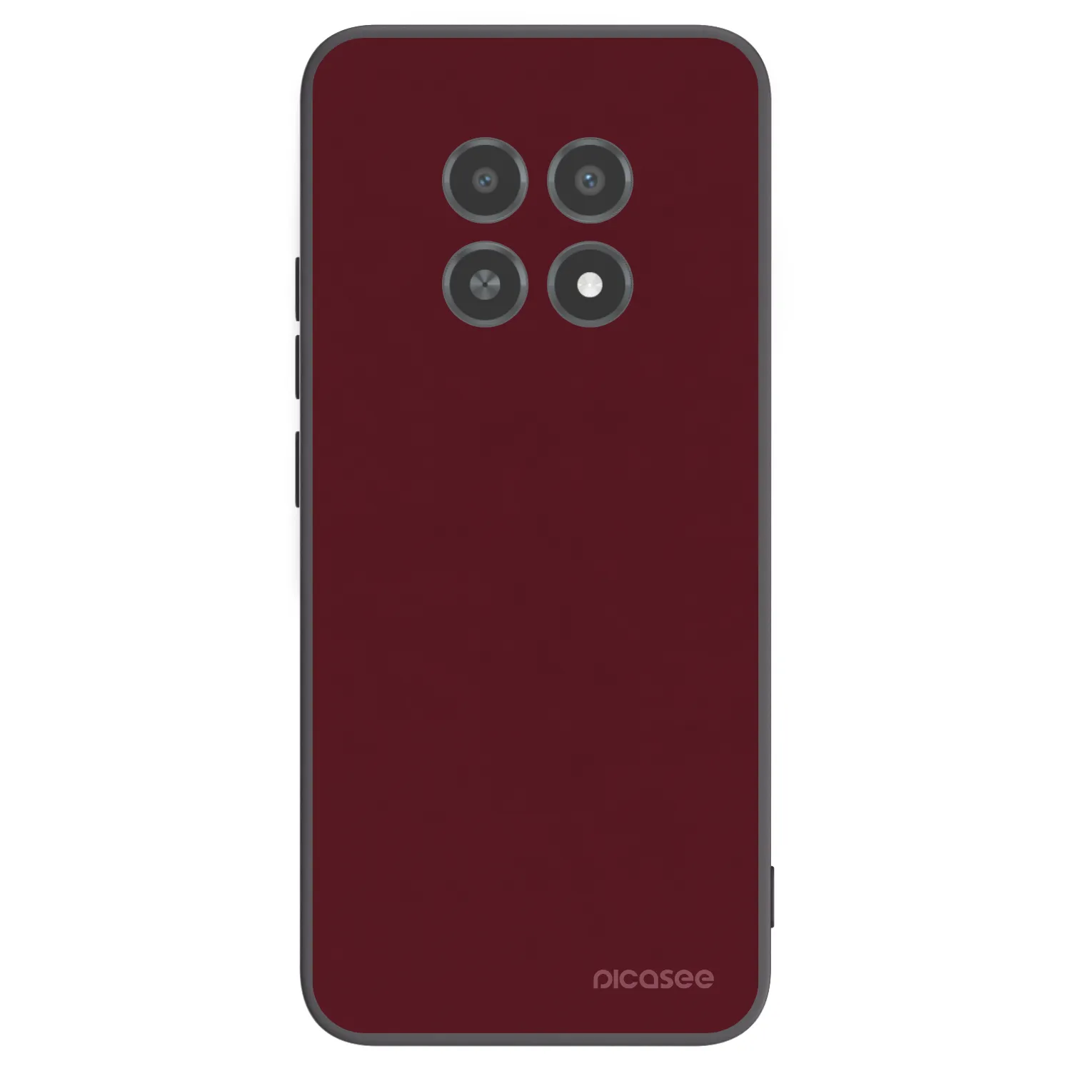 Picasee fekete szilikon tok az alábbi mobiltelefonokra Realme 12X - Burgundy red