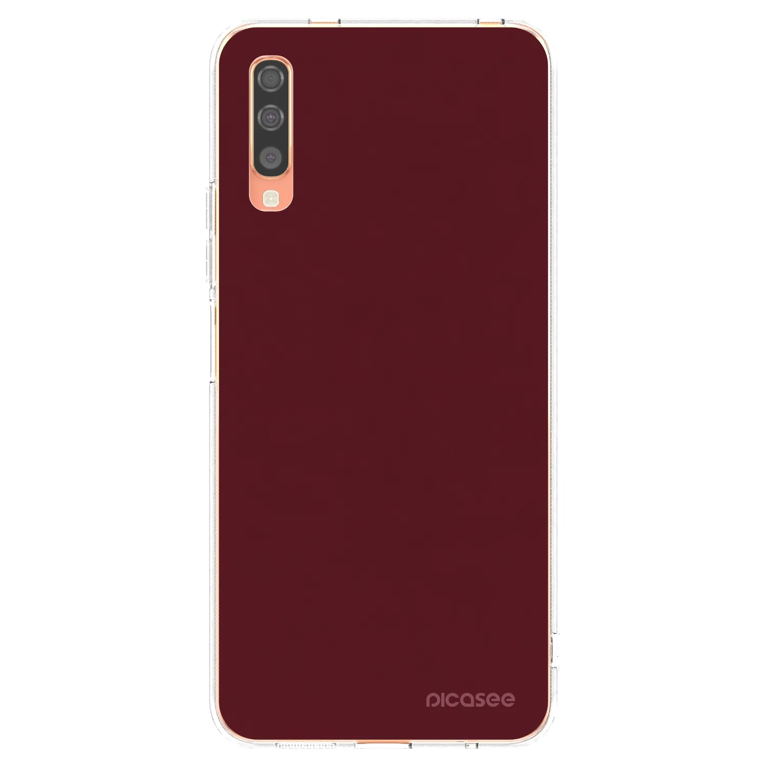 Picasee átlátszó szilikon tok az alábbi mobiltelefonokra Samsung Galaxy A70 A705F - Burgundy red