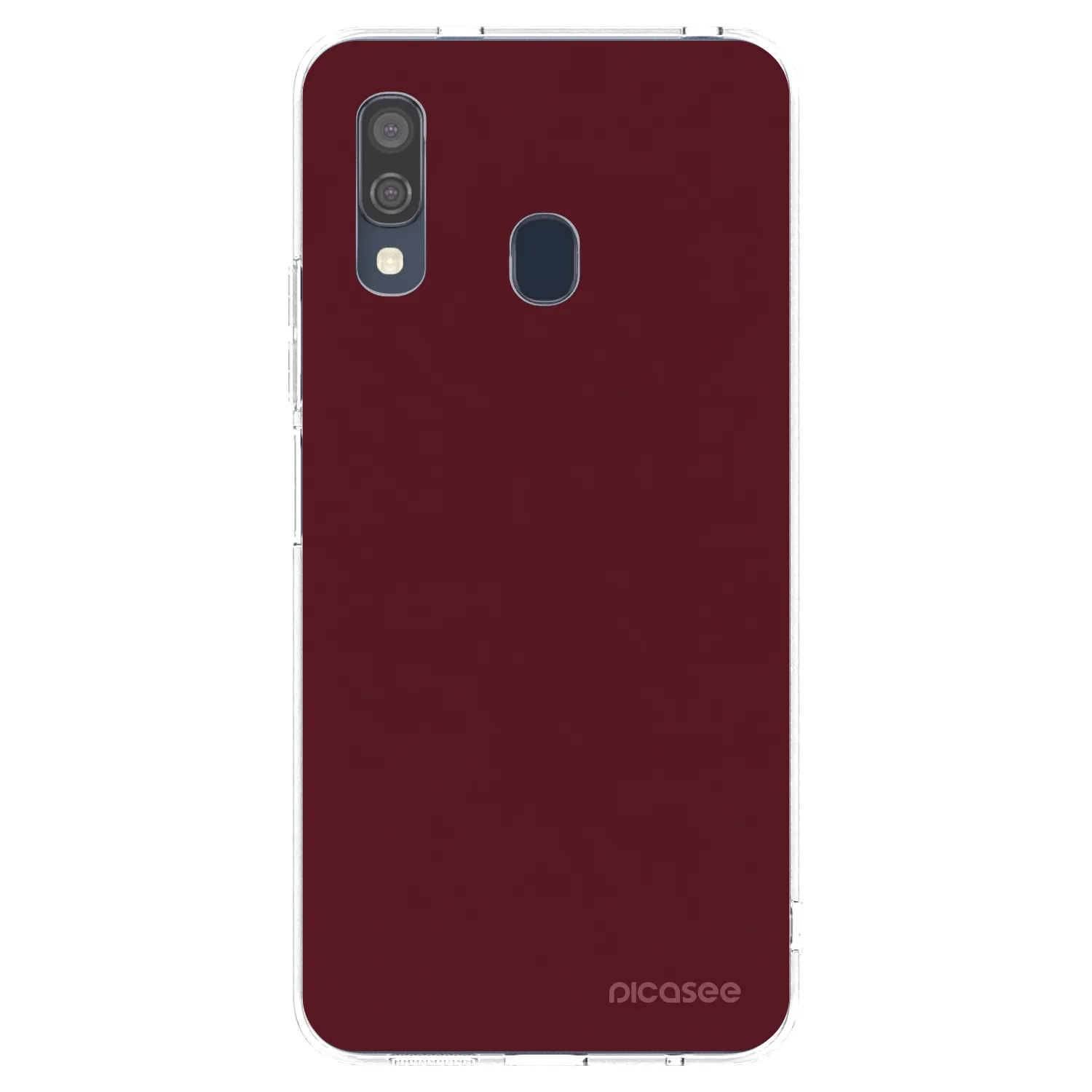Picasee átlátszó szilikon tok az alábbi mobiltelefonokra Samsung Galaxy A40 A405F - Burgundy red
