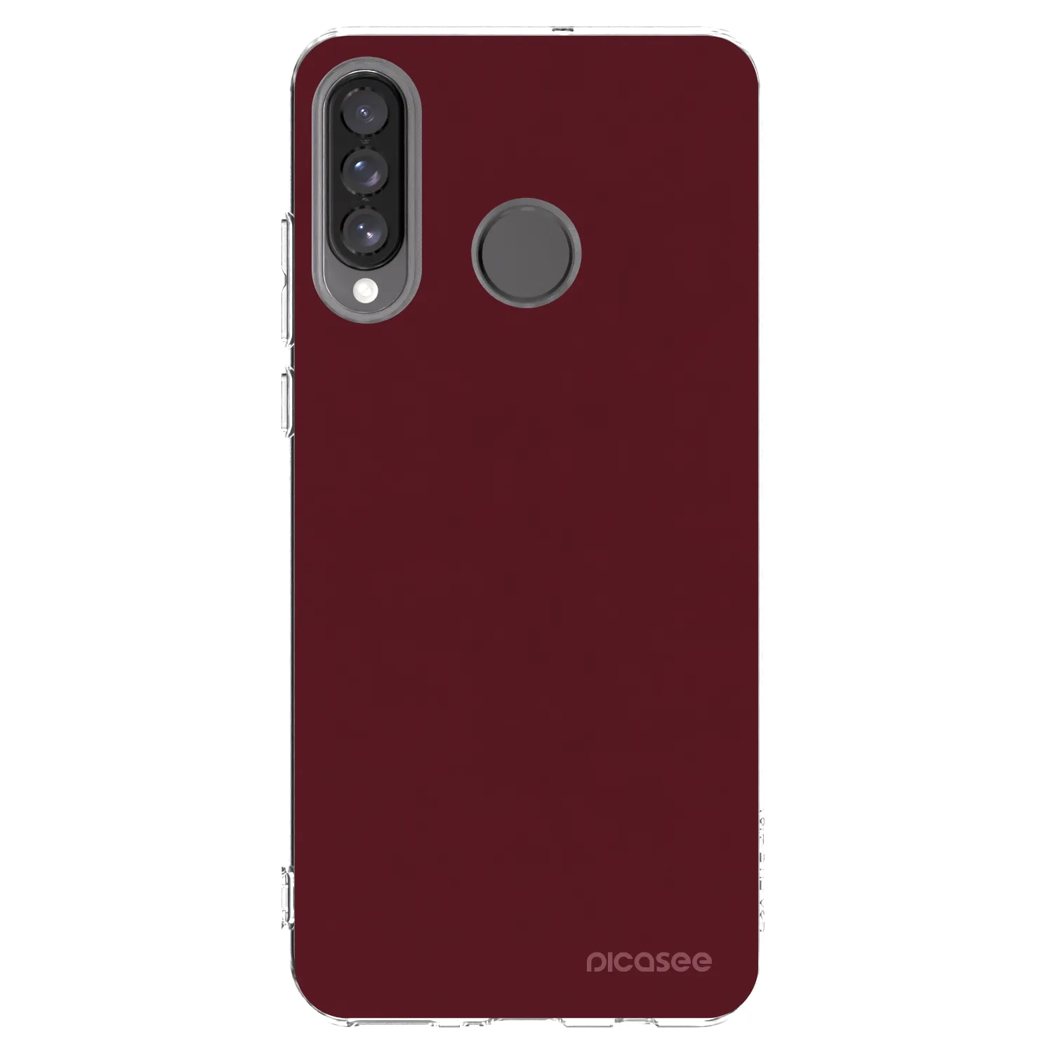 Picasee átlátszó szilikon tok az alábbi mobiltelefonokra Huawei P30 Lite - Burgundy red