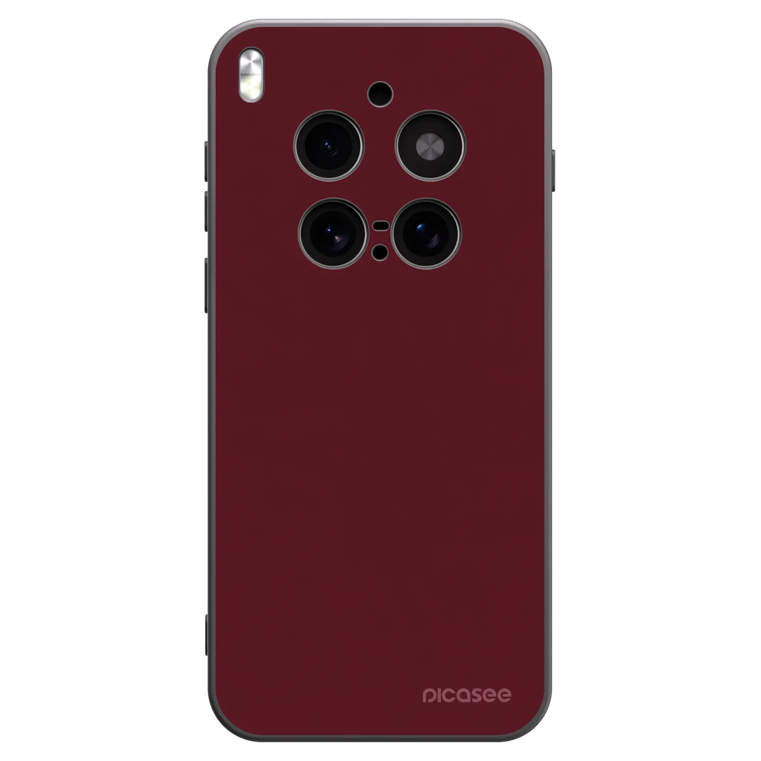 Picasee fekete szilikon tok az alábbi mobiltelefonokra Vivo X300 Pro - Burgundy red
