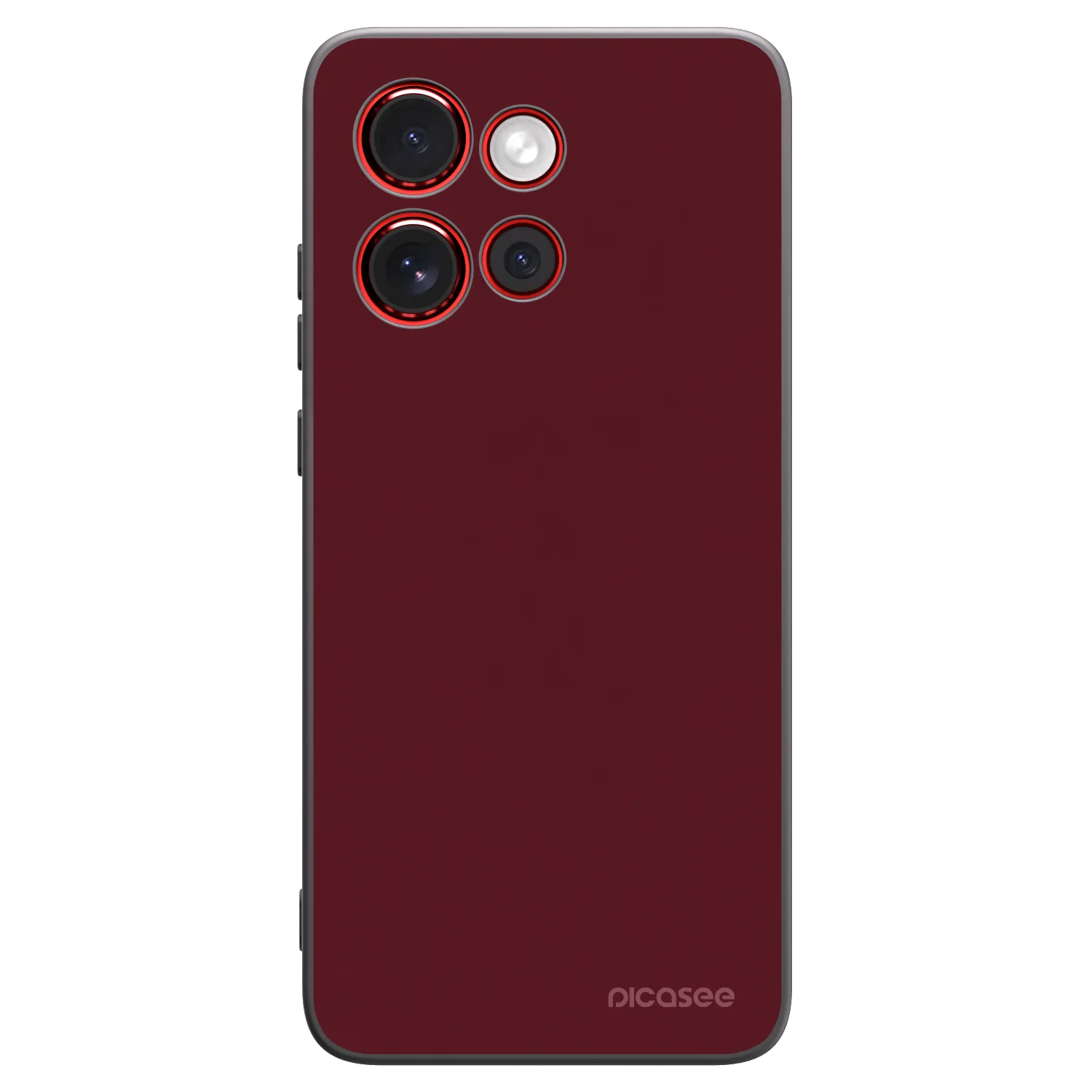 Picasee fekete szilikon tok az alábbi mobiltelefonokra Motorola Edge 60 Neo 5G - Burgundy red