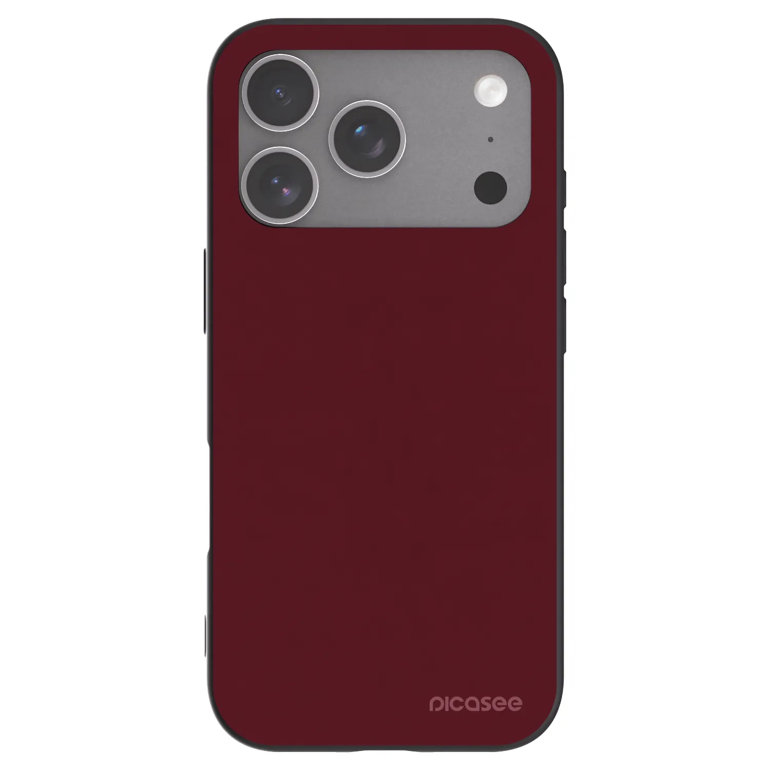 Picasee fekete szilikon tok az alábbi mobiltelefonokra Apple iPhone 18 Pro - Burgundy red