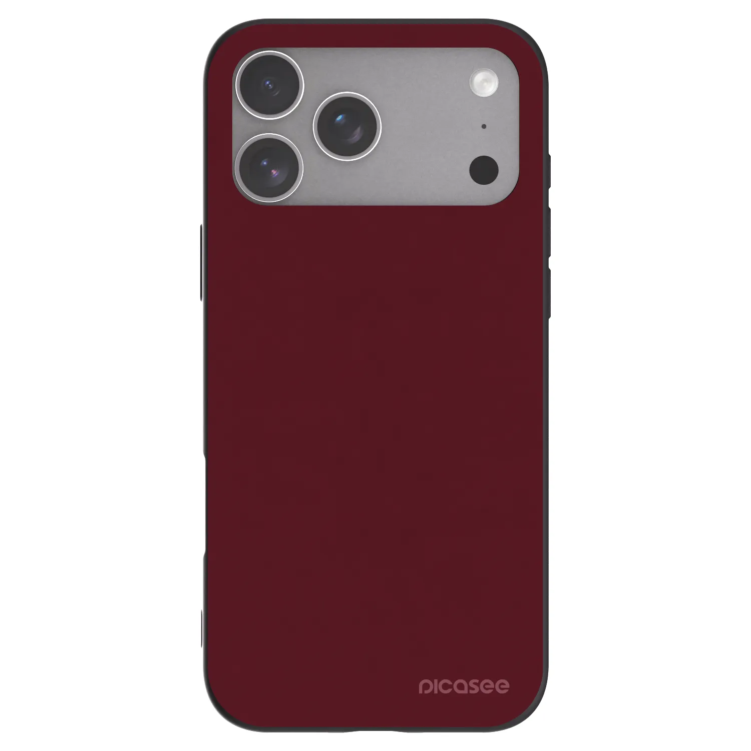 Picasee fekete szilikon tok az alábbi mobiltelefonokra Apple iPhone 18 Pro Max - Burgundy red