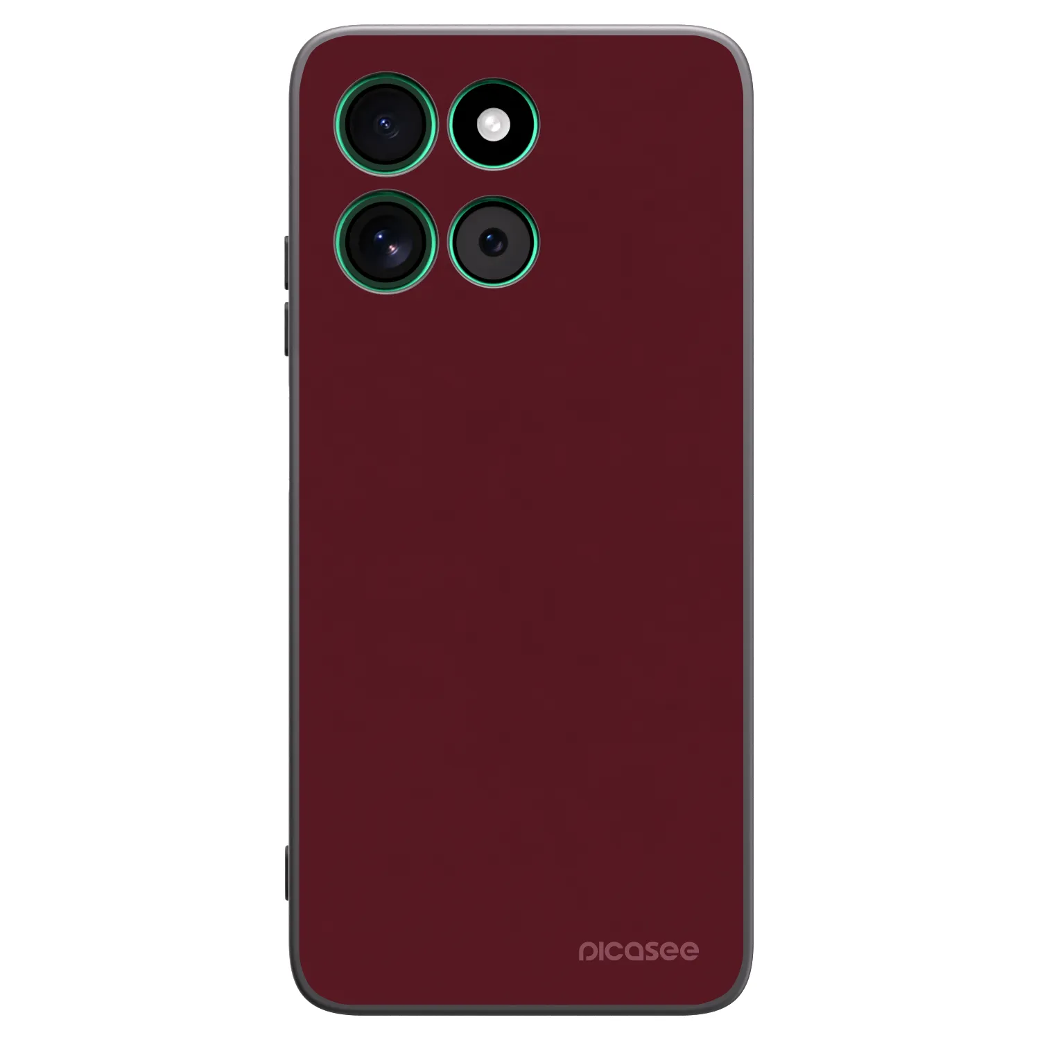 Picasee fekete szilikon tok az alábbi mobiltelefonokra Motorola Moto G57 Power - Burgundy red