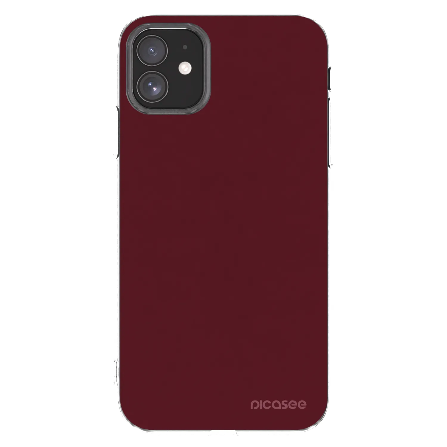 Picasee átlátszó szilikon tok az alábbi mobiltelefonokra Apple iPhone 11 - Burgundy red