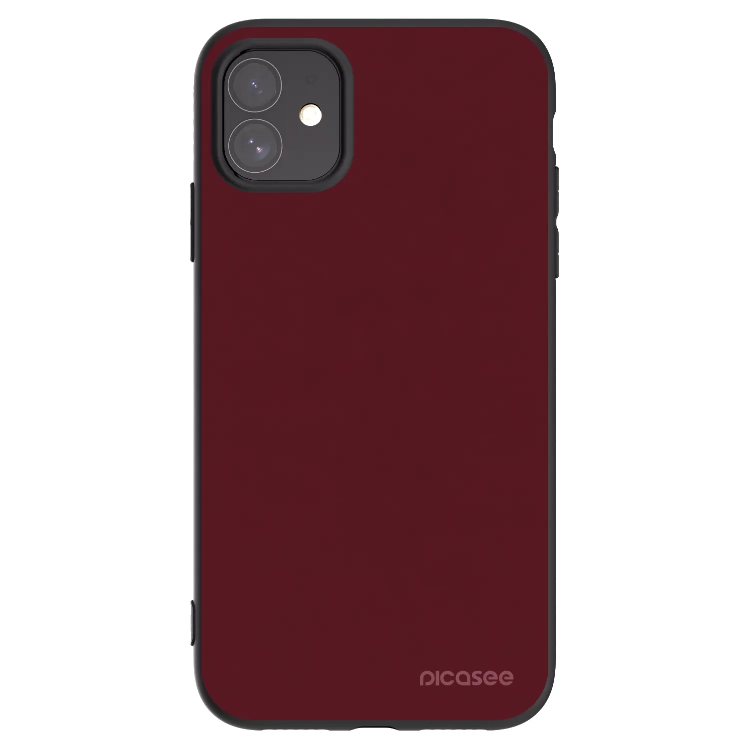 Picasee fekete szilikon tok az alábbi mobiltelefonokra Apple iPhone 11 - Burgundy red