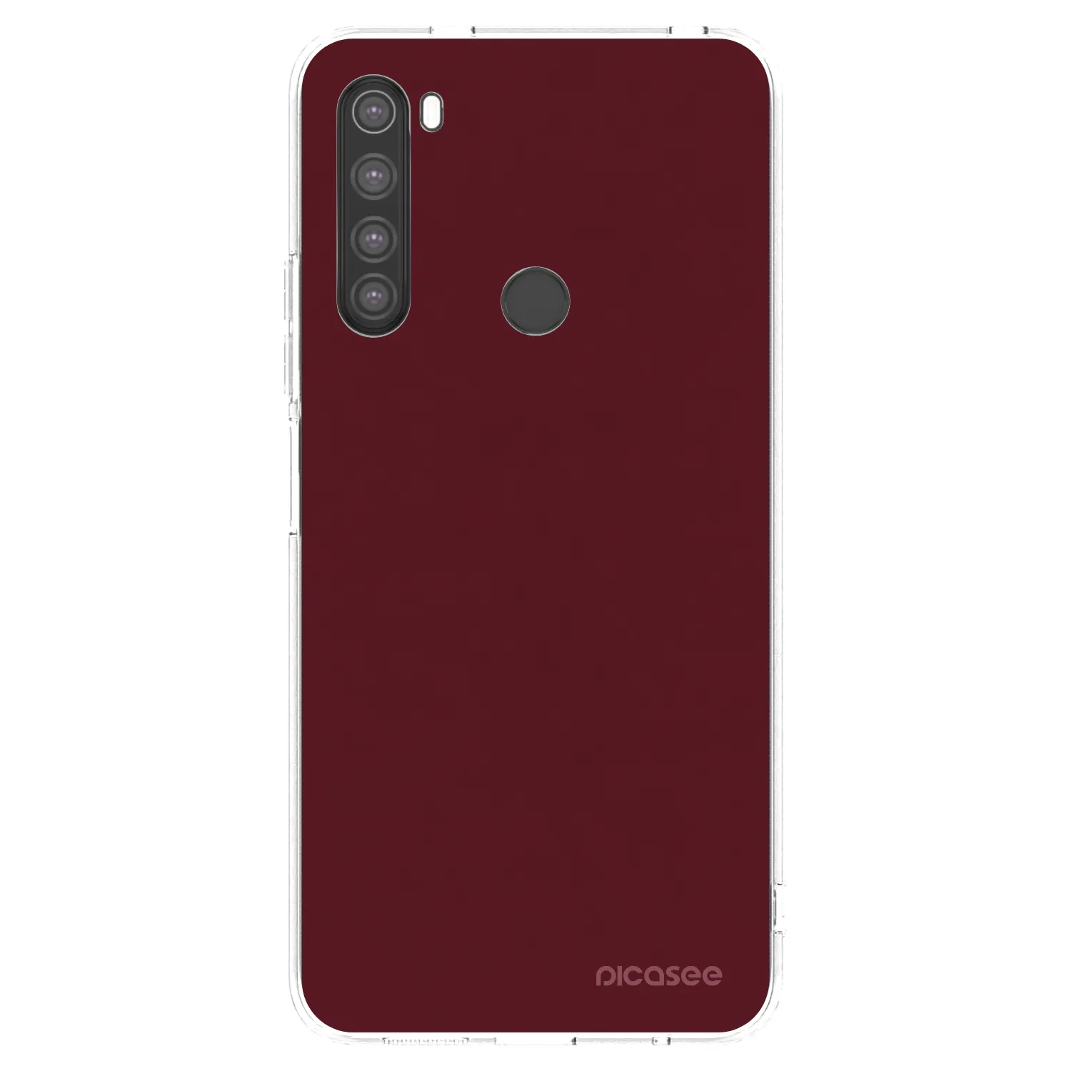 Picasee átlátszó szilikon tok az alábbi mobiltelefonokra Xiaomi Redmi Note 8 - Burgundy red