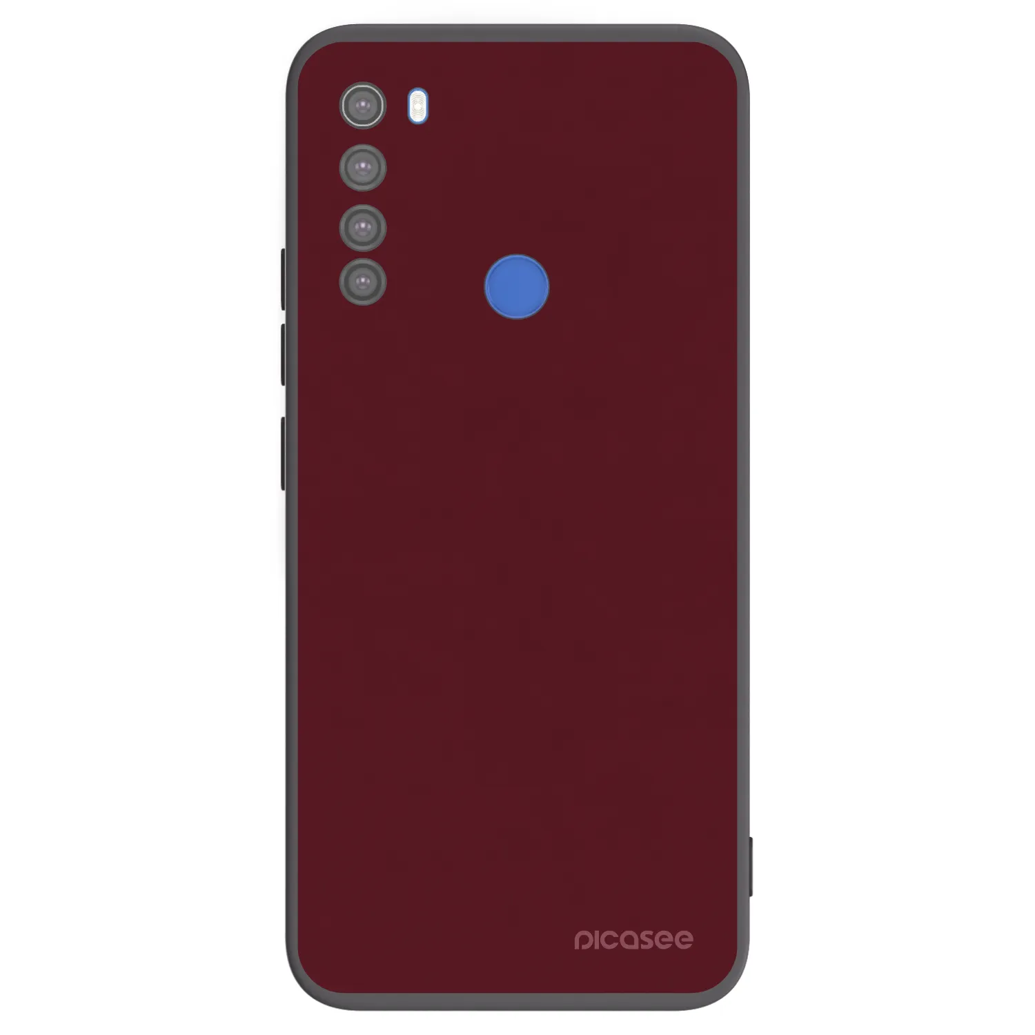 Picasee fekete szilikon tok az alábbi mobiltelefonokra Xiaomi Redmi Note 8T - Burgundy red