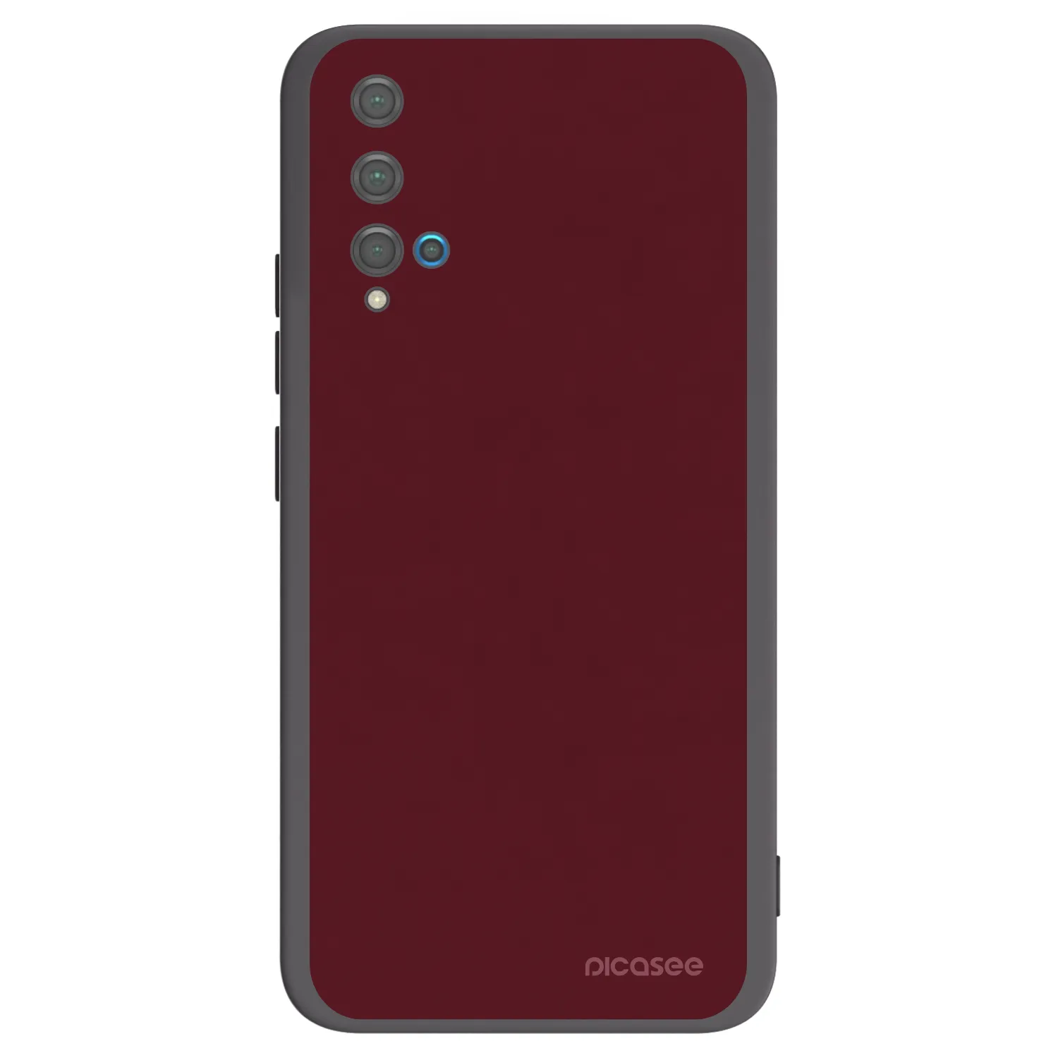Picasee fekete szilikon tok az alábbi mobiltelefonokra Huawei Nova 5T - Burgundy red