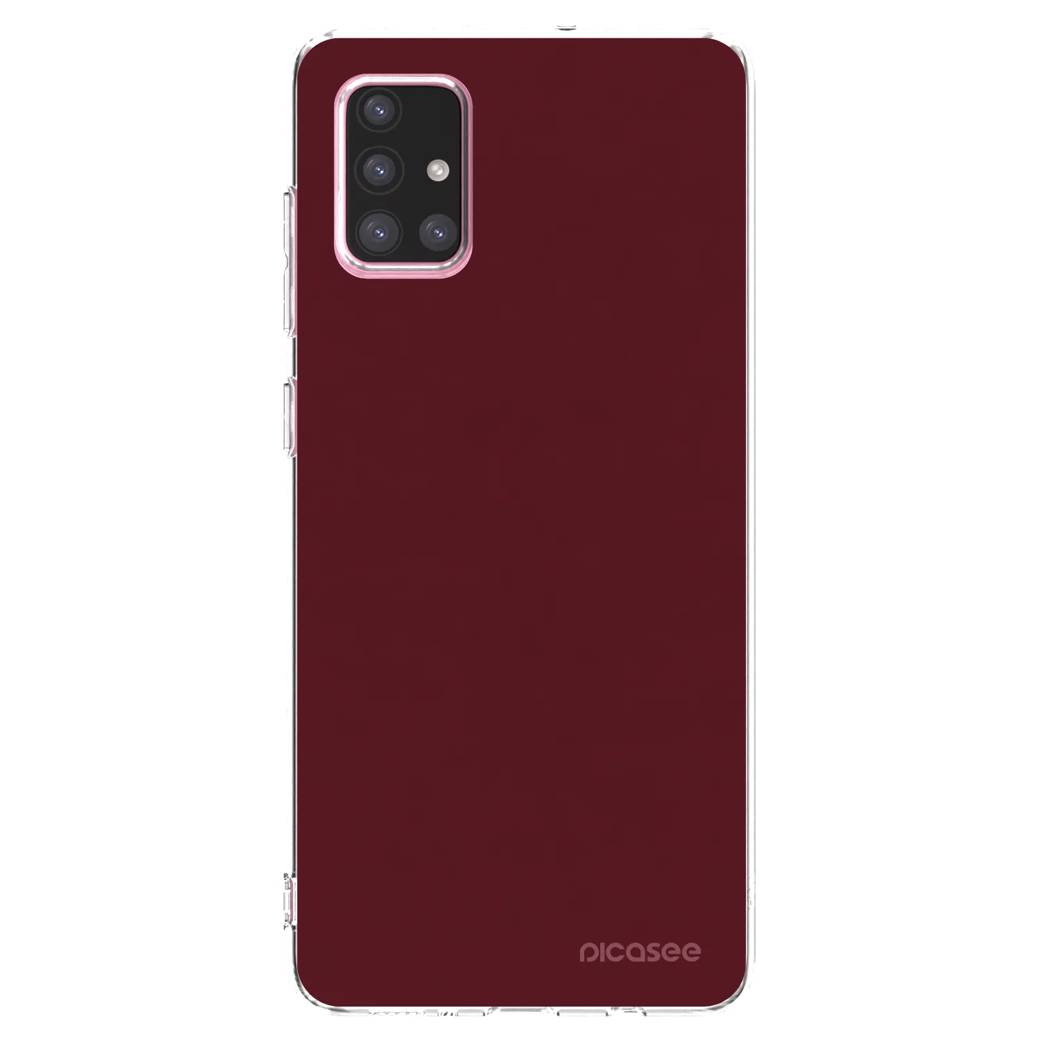 Picasee átlátszó szilikon tok az alábbi mobiltelefonokra Samsung Galaxy A71 A715F - Burgundy red