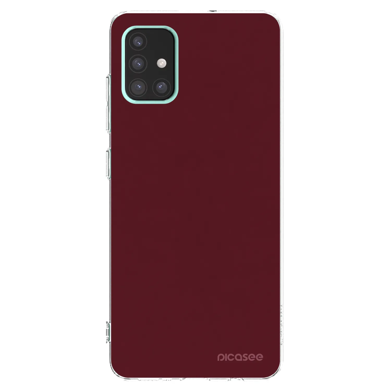 Picasee átlátszó szilikon tok az alábbi mobiltelefonokra Samsung Galaxy A51 A515F - Burgundy red