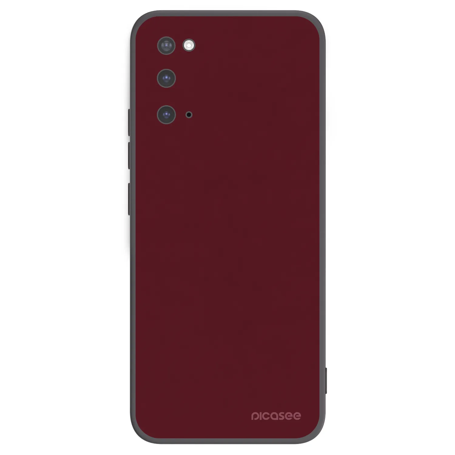 Picasee fekete szilikon tok az alábbi mobiltelefonokra Samsung Galaxy S20 G980F - Burgundy red