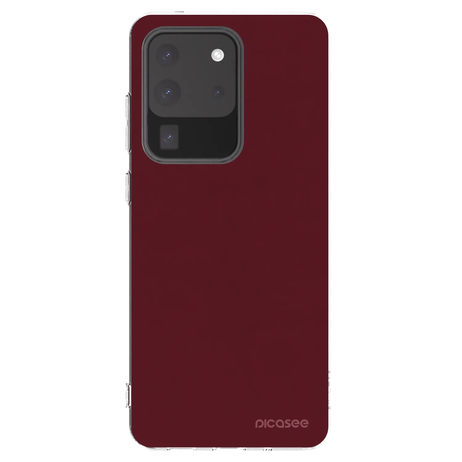 Picasee átlátszó szilikon tok az alábbi mobiltelefonokra Samsung Galaxy S20 Ultra 5G G988F - Burgundy red