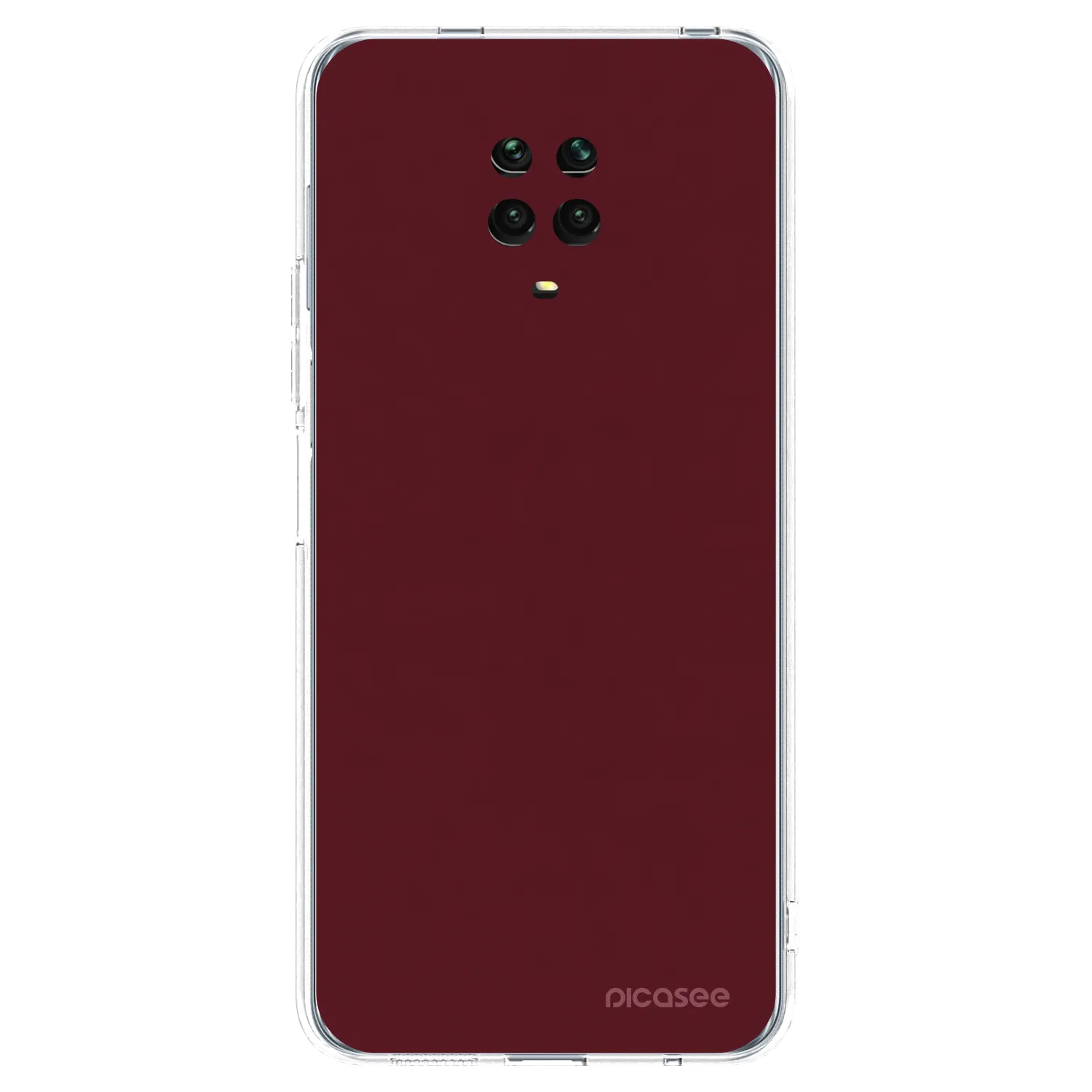 Picasee átlátszó szilikon tok az alábbi mobiltelefonokra Xiaomi Redmi Note 9S - Burgundy red