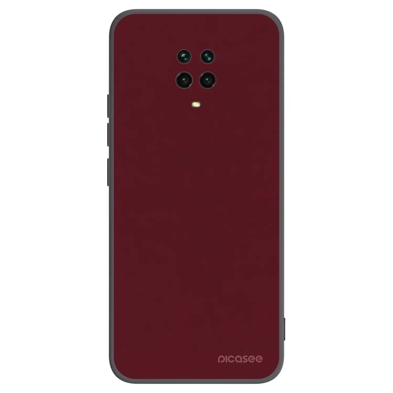 Picasee fekete szilikon tok az alábbi mobiltelefonokra Xiaomi Redmi Note 9S - Burgundy red