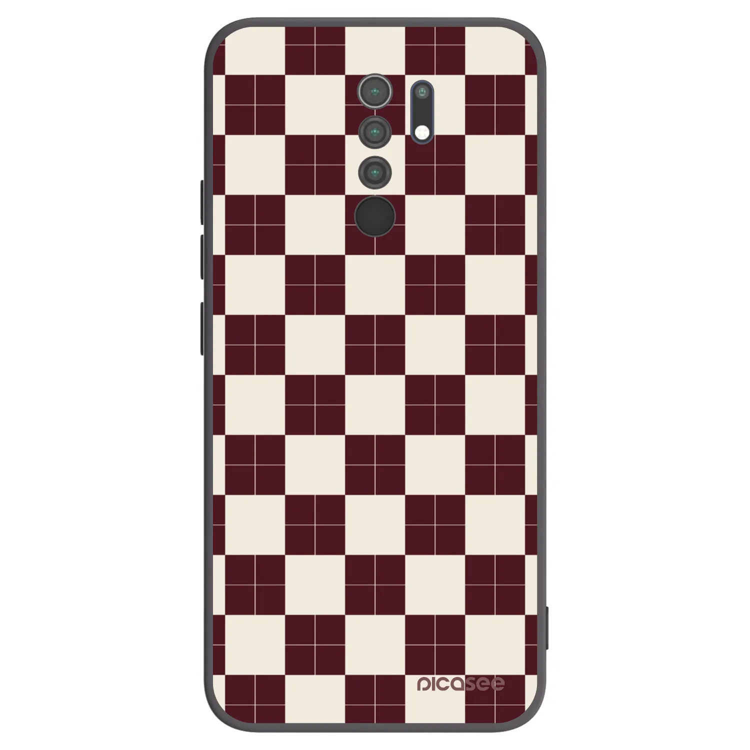 Picasee fekete szilikon tok az alábbi mobiltelefonokra Xiaomi Redmi 9 - Checked Away