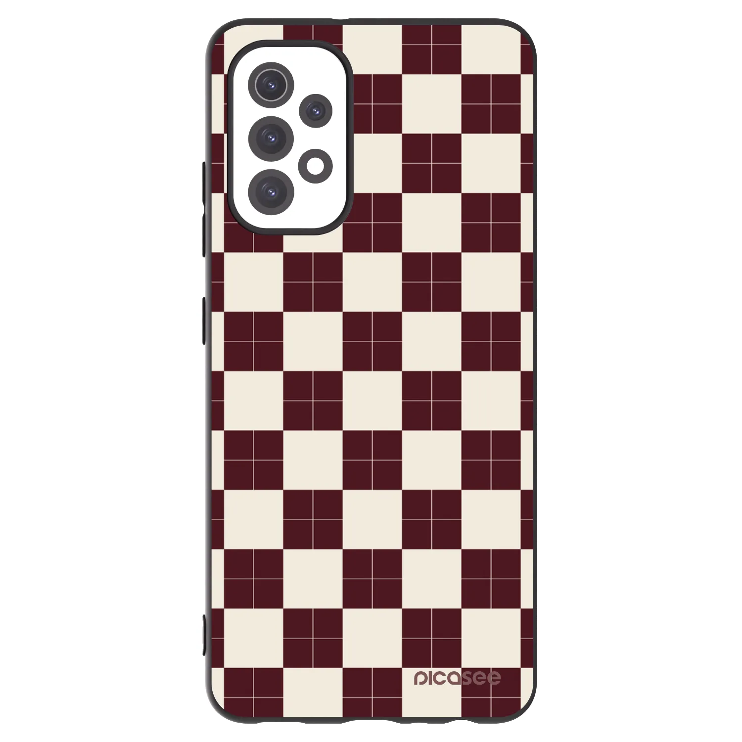 Picasee fekete szilikon tok az alábbi mobiltelefonokra Samsung Galaxy A32 5G A326B - Checked Away