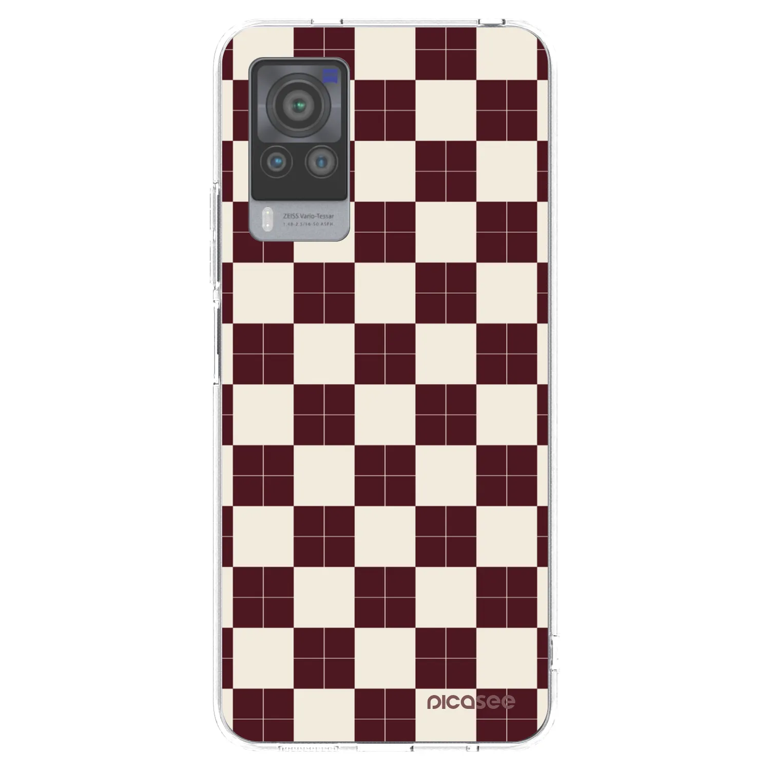 Picasee átlátszó szilikon tok az alábbi mobiltelefonokra Vivo X60 Pro 5G - Checked Away