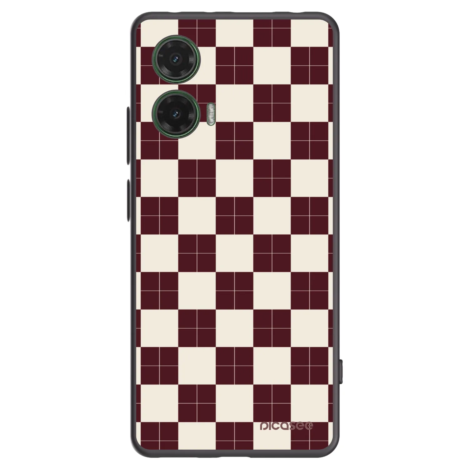 Picasee fekete szilikon tok az alábbi mobiltelefonokra Motorola Moto G35 5G - Checked Away