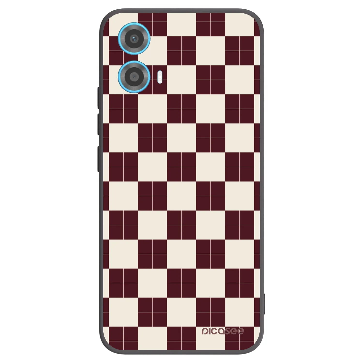 Picasee fekete szilikon tok az alábbi mobiltelefonokra Motorola Moto G34 5G - Checked Away