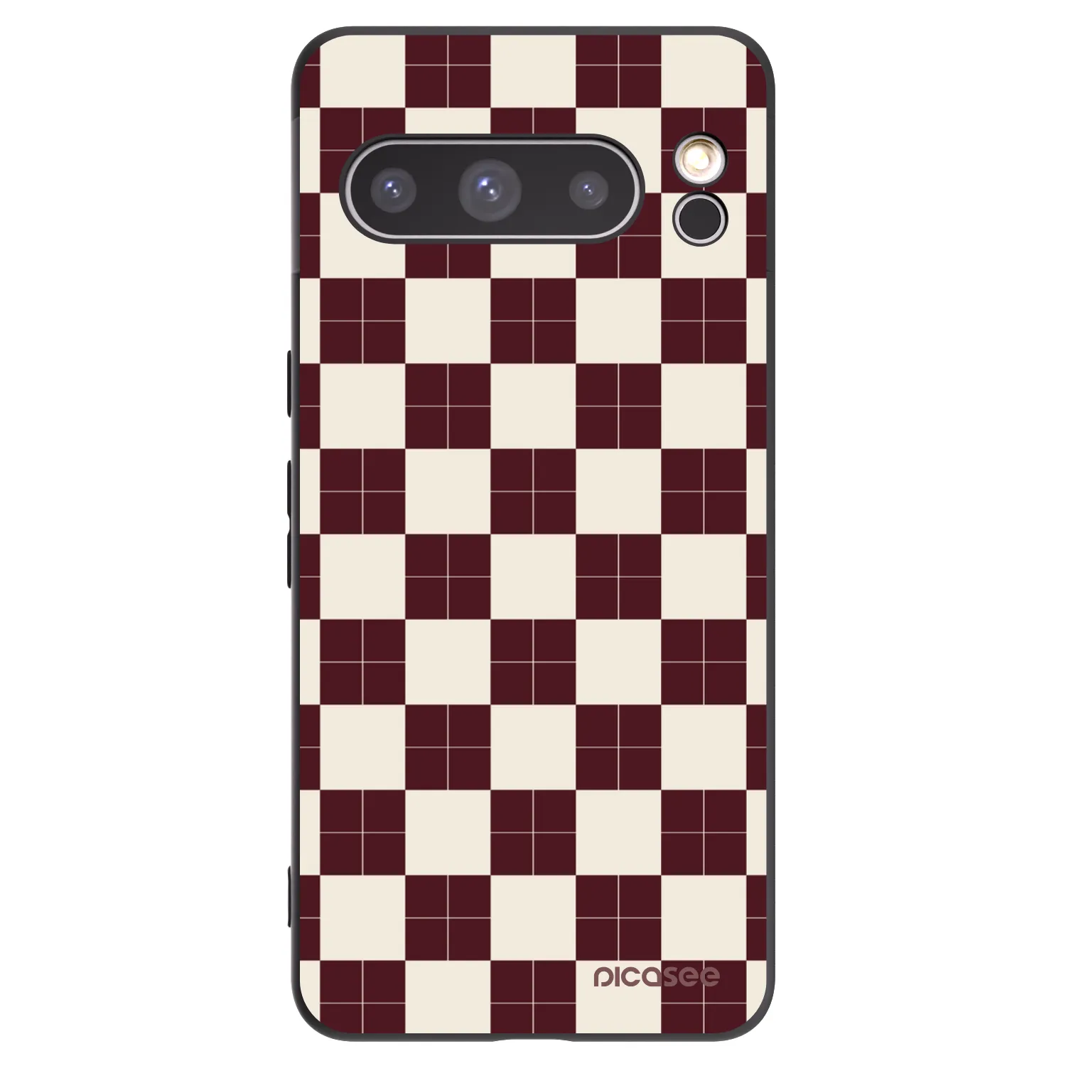 Picasee fekete szilikon tok az alábbi mobiltelefonokra Google Pixel 8 Pro - Checked Away