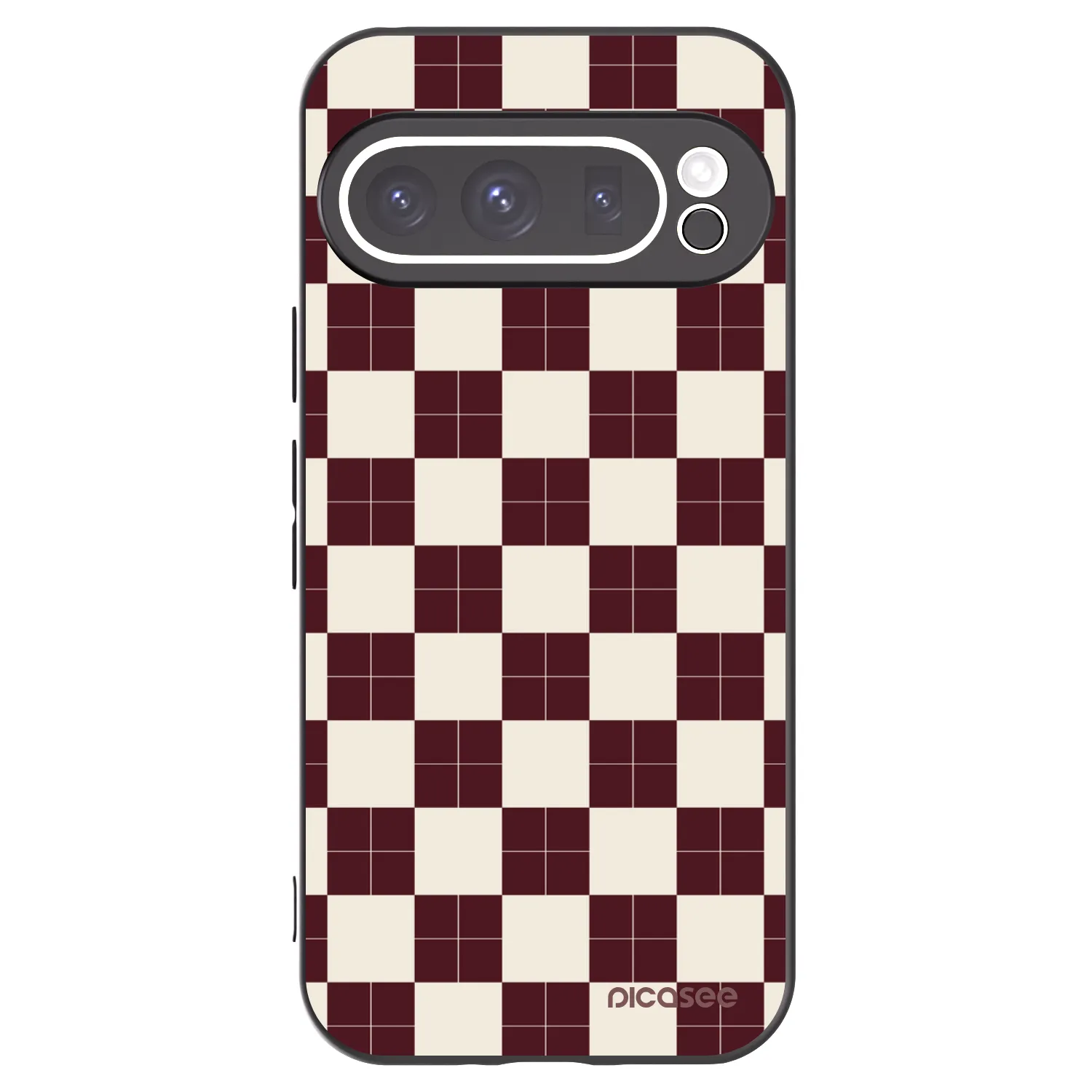 Picasee fekete szilikon tok az alábbi mobiltelefonokra Google Pixel 9 Pro XL - Checked Away