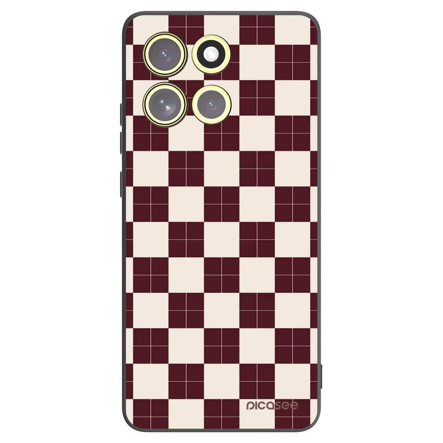 Picasee fekete szilikon tok az alábbi mobiltelefonokra Motorola Moto G86 Power 5G - Checked Away