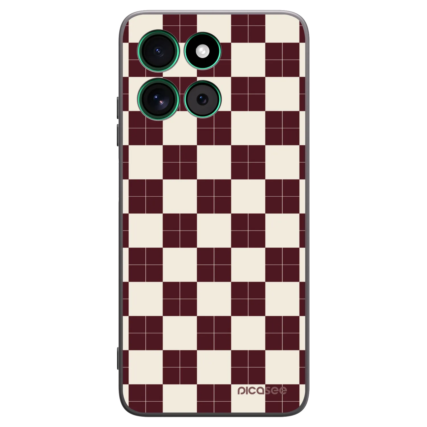 Picasee fekete szilikon tok az alábbi mobiltelefonokra Motorola Moto G57 Power - Checked Away