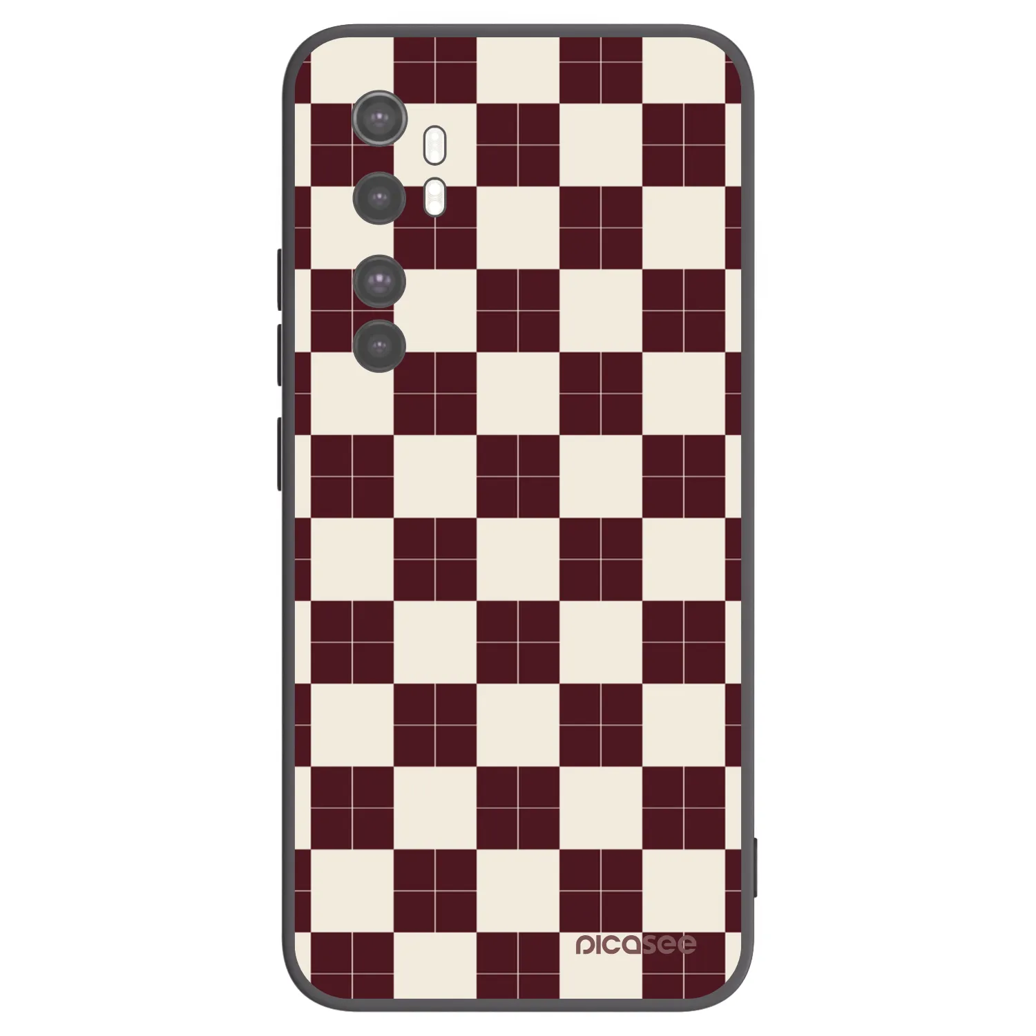 Picasee fekete szilikon tok az alábbi mobiltelefonokra Xiaomi Mi Note 10 Lite - Checked Away