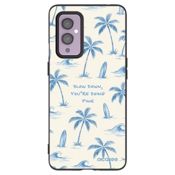 Picasee fekete szilikon tok az alábbi mobiltelefonokra OnePlus 9 - Slow Tide