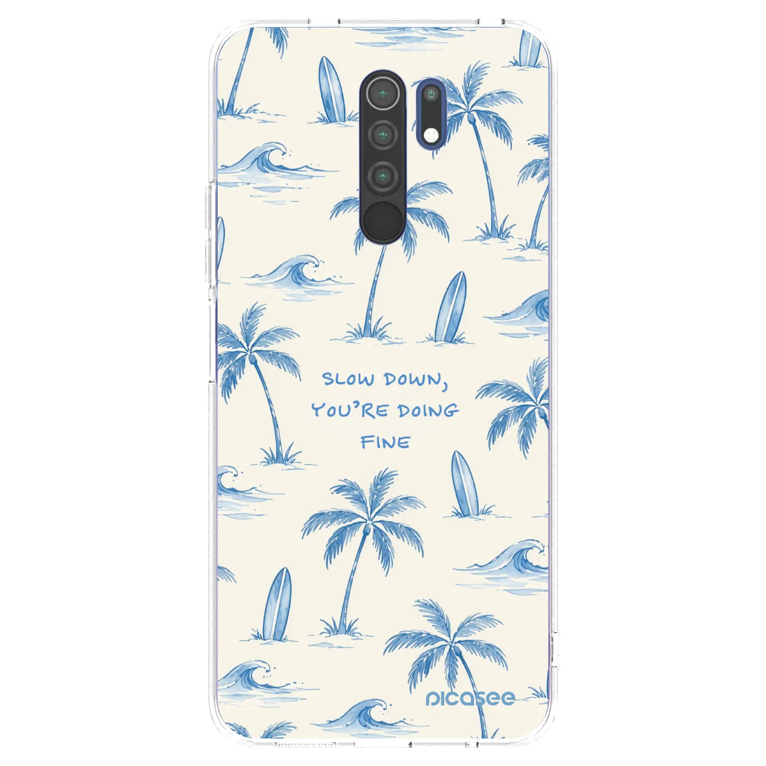 Picasee átlátszó szilikon tok az alábbi mobiltelefonokra Xiaomi Redmi 9 - Slow Tide
