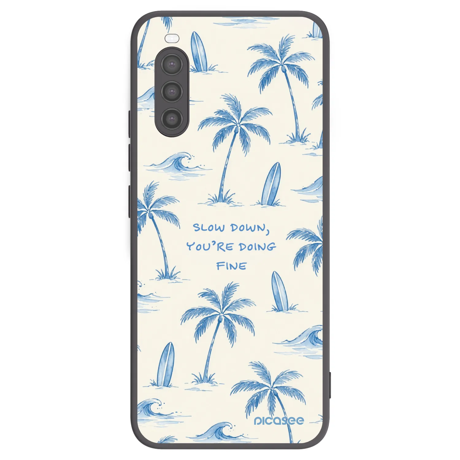 Picasee fekete szilikon tok az alábbi mobiltelefonokra Sony Xperia 10 II - Slow Tide