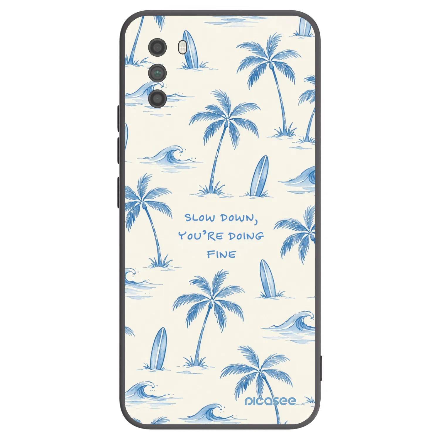 Picasee fekete szilikon tok az alábbi mobiltelefonokra Xiaomi Poco M3 - Slow Tide