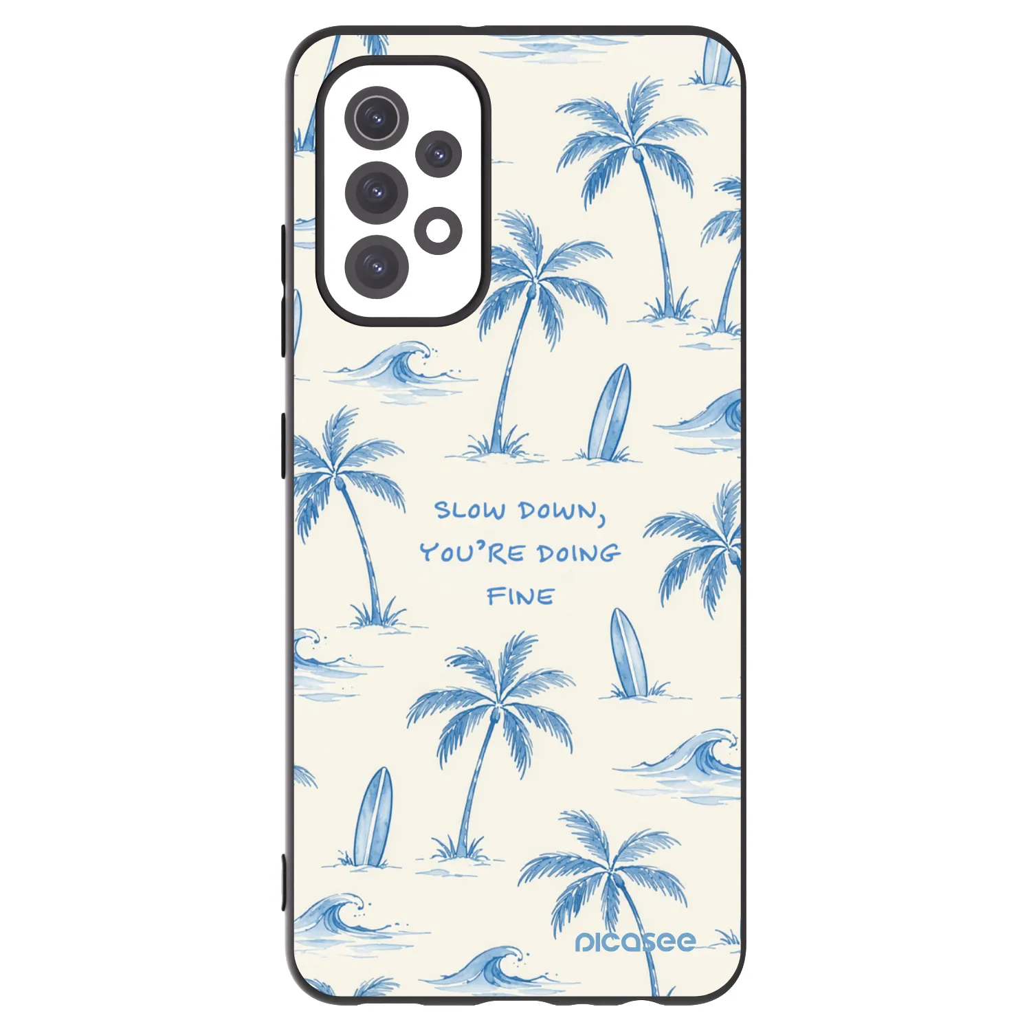 Picasee fekete szilikon tok az alábbi mobiltelefonokra Samsung Galaxy A32 5G A326B - Slow Tide