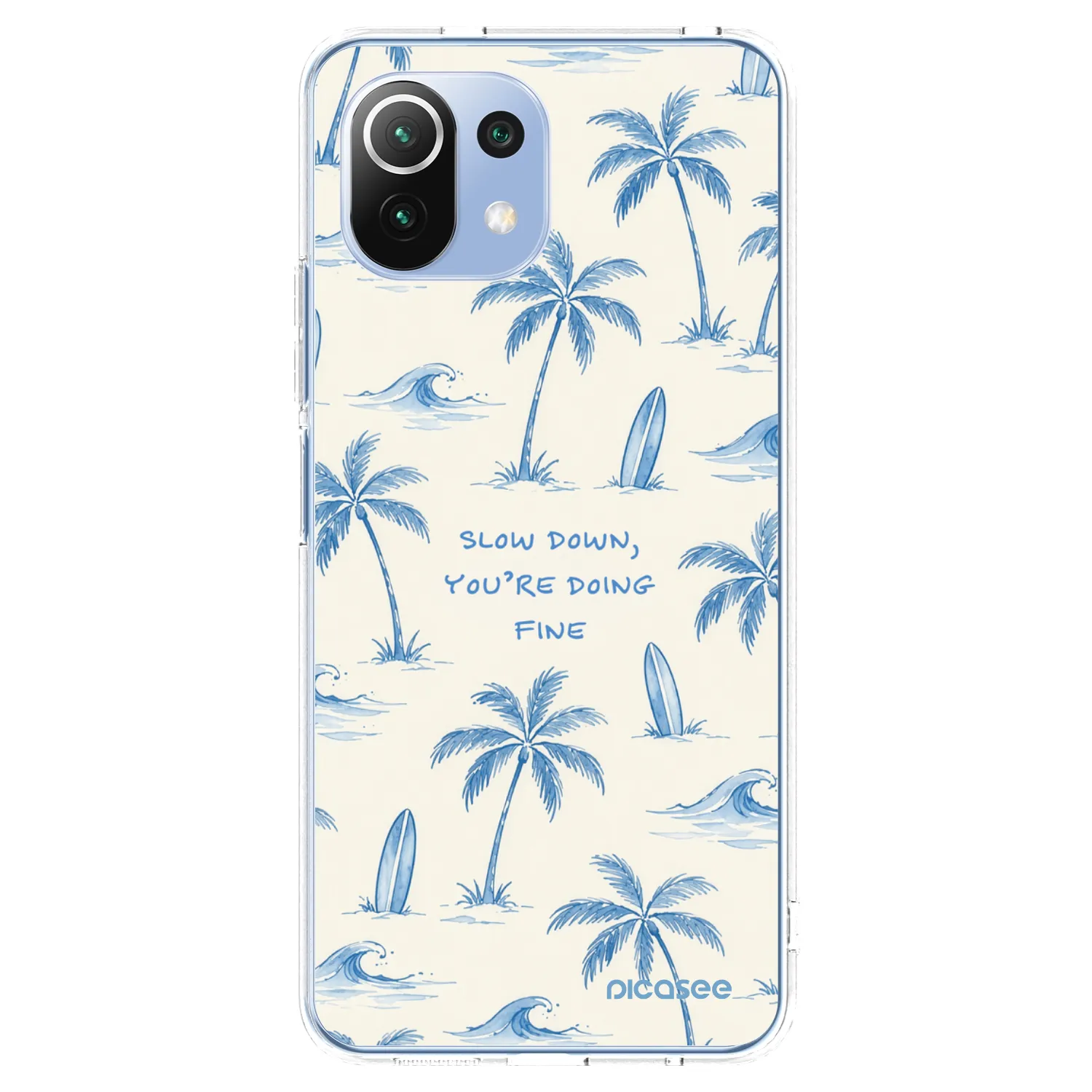 Picasee átlátszó szilikon tok az alábbi mobiltelefonokra Xiaomi Mi 11 Lite - Slow Tide
