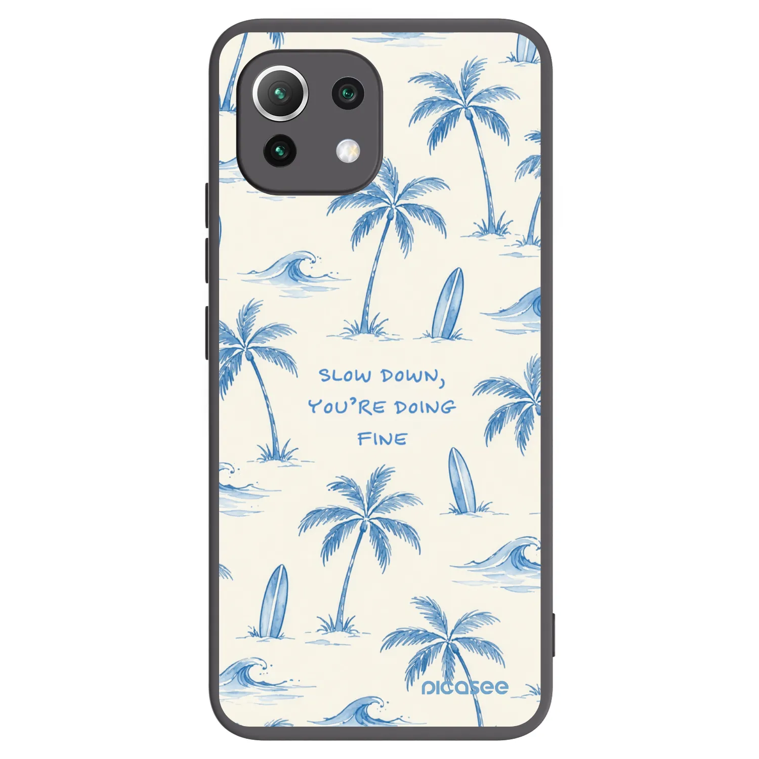 Picasee fekete szilikon tok az alábbi mobiltelefonokra Xiaomi Mi 11 Lite - Slow Tide