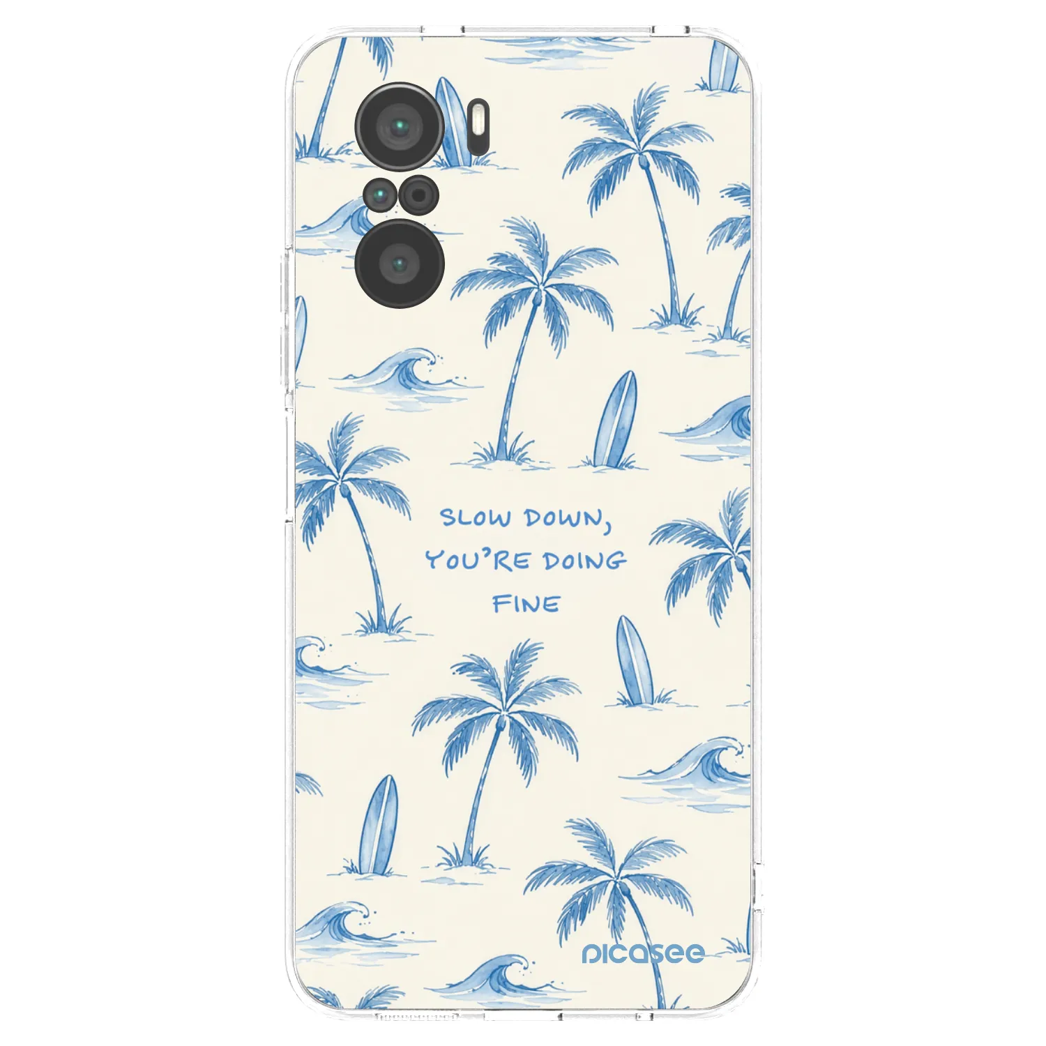 Picasee átlátszó szilikon tok az alábbi mobiltelefonokra Xiaomi Poco F3 - Slow Tide