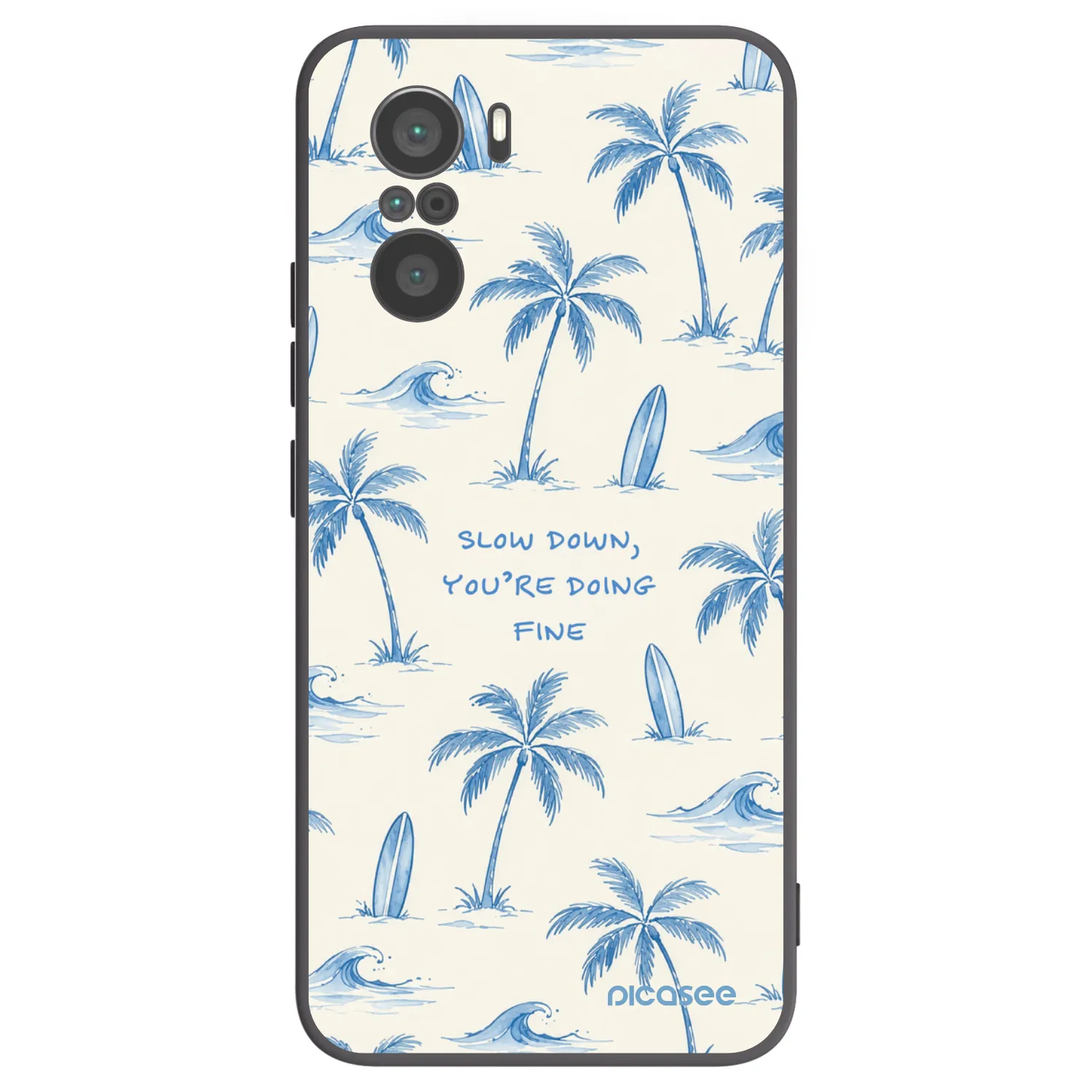Picasee fekete szilikon tok az alábbi mobiltelefonokra Xiaomi Poco F3 - Slow Tide