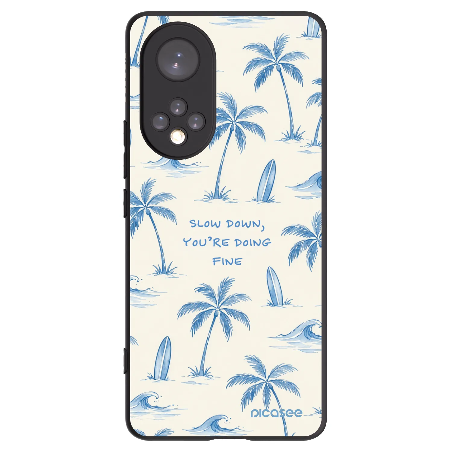 Picasee fekete szilikon tok az alábbi mobiltelefonokra Honor 50 5G - Slow Tide