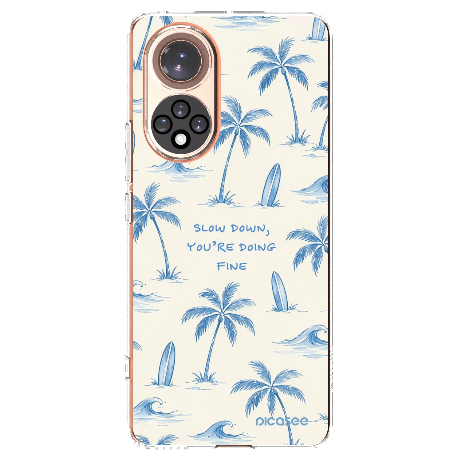 Picasee átlátszó szilikon tok az alábbi mobiltelefonokra Honor 50 5G - Slow Tide