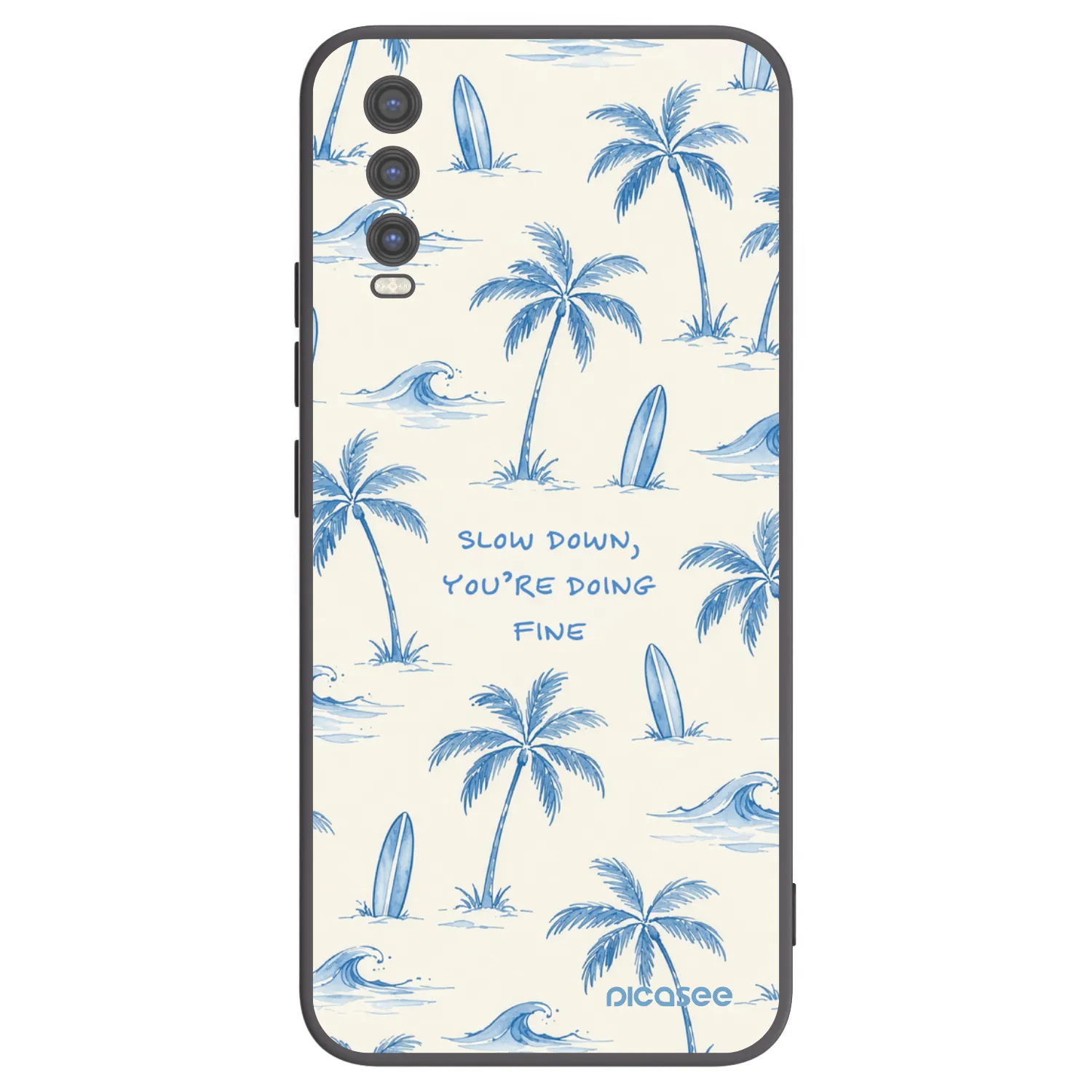 Picasee fekete szilikon tok az alábbi mobiltelefonokra Vivo Y20s - Slow Tide