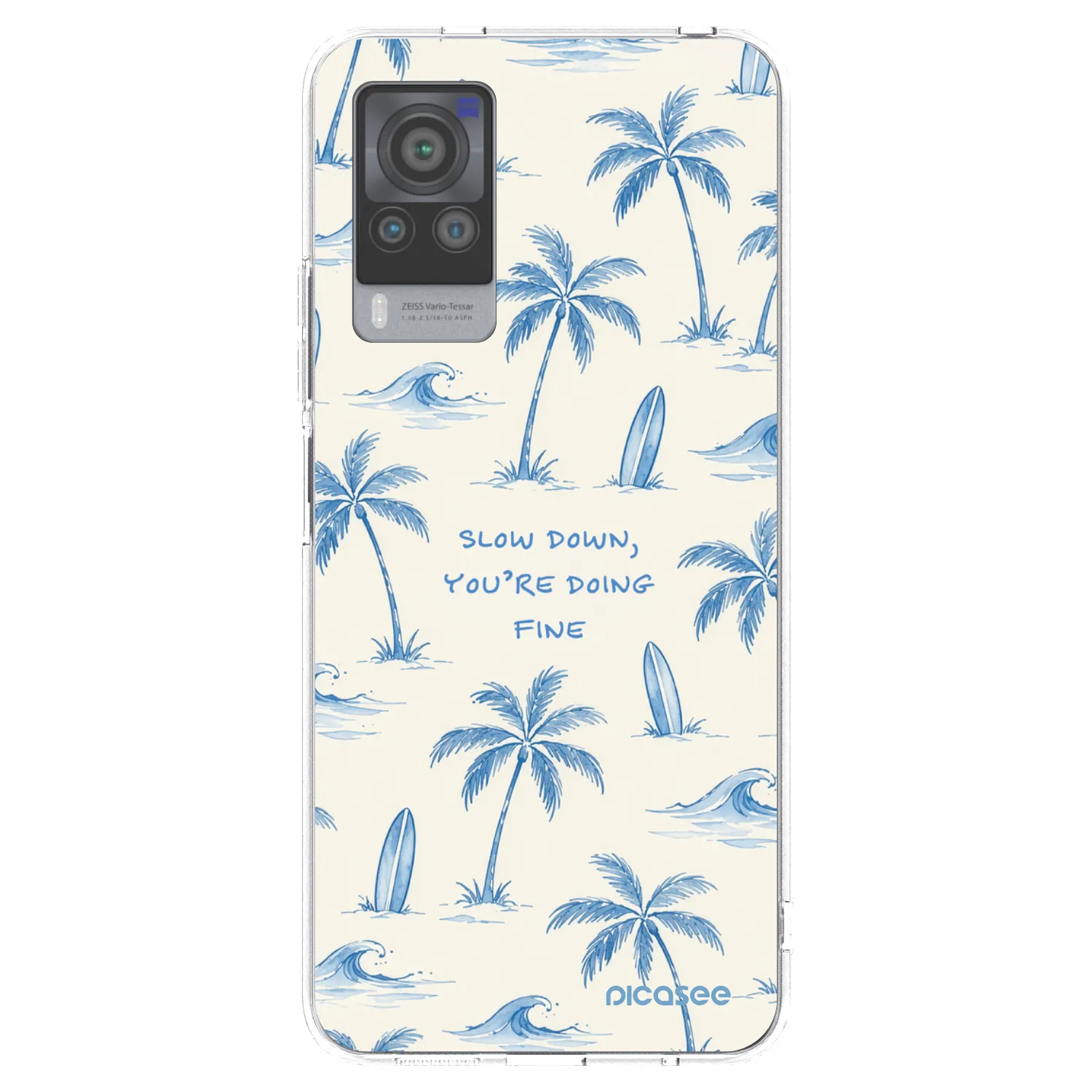 Picasee átlátszó szilikon tok az alábbi mobiltelefonokra Vivo X60 Pro 5G - Slow Tide