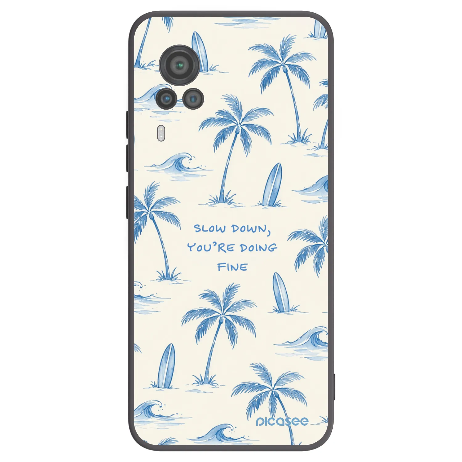 Picasee fekete szilikon tok az alábbi mobiltelefonokra Vivo X60 Pro 5G - Slow Tide