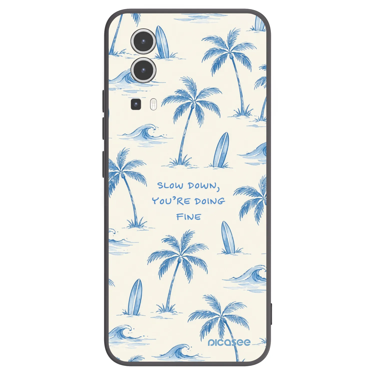 Picasee fekete szilikon tok az alábbi mobiltelefonokra Vivo Y72 5G - Slow Tide