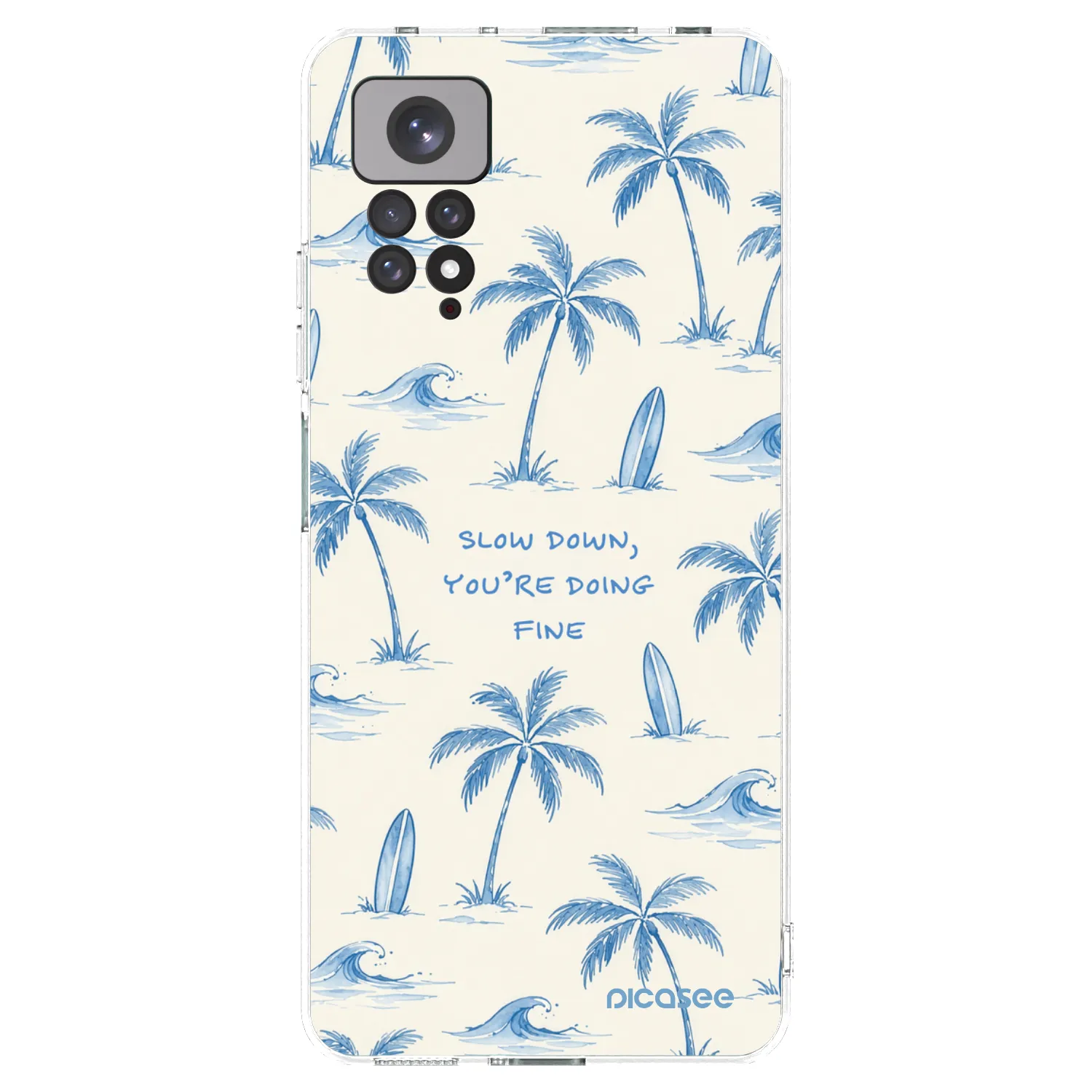 Picasee átlátszó szilikon tok az alábbi mobiltelefonokra Xiaomi Redmi Note 11 - Slow Tide