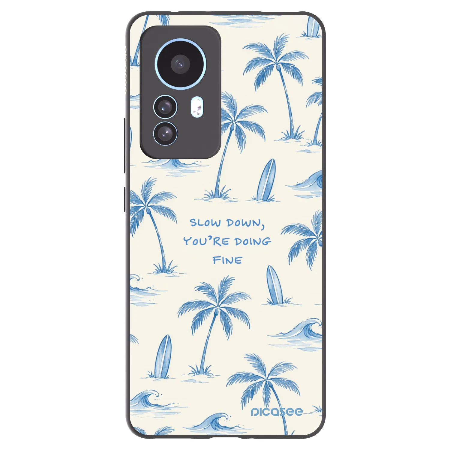 Picasee fekete szilikon tok az alábbi mobiltelefonokra Xiaomi 12T Pro - Slow Tide