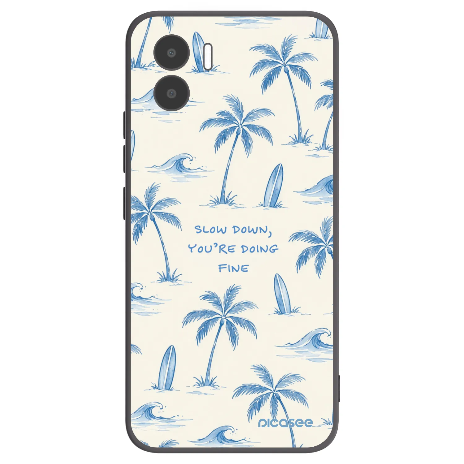 Picasee fekete szilikon tok az alábbi mobiltelefonokra Xiaomi Redmi A2 - Slow Tide