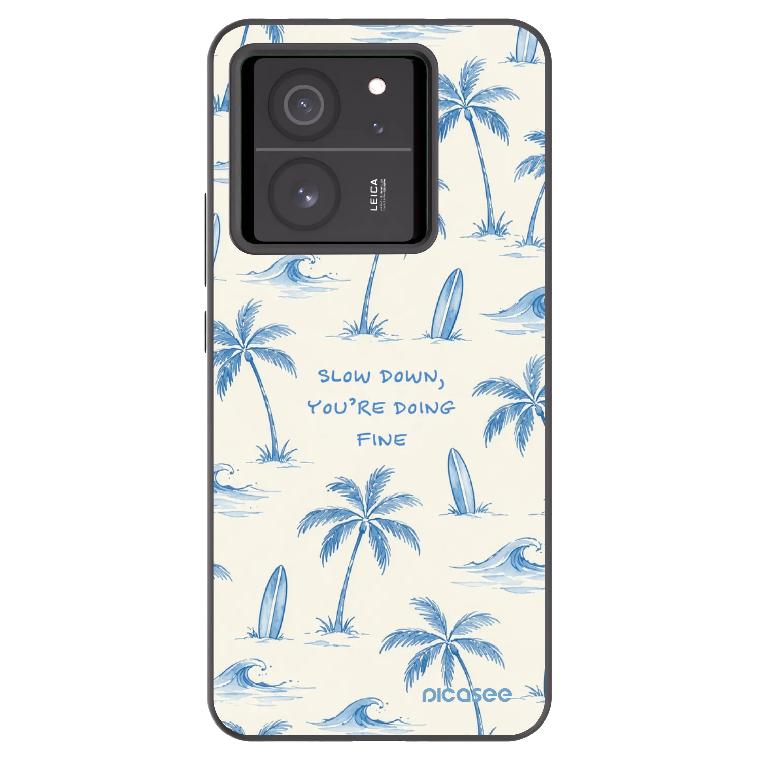 Picasee fekete szilikon tok az alábbi mobiltelefonokra Xiaomi 13T Pro - Slow Tide