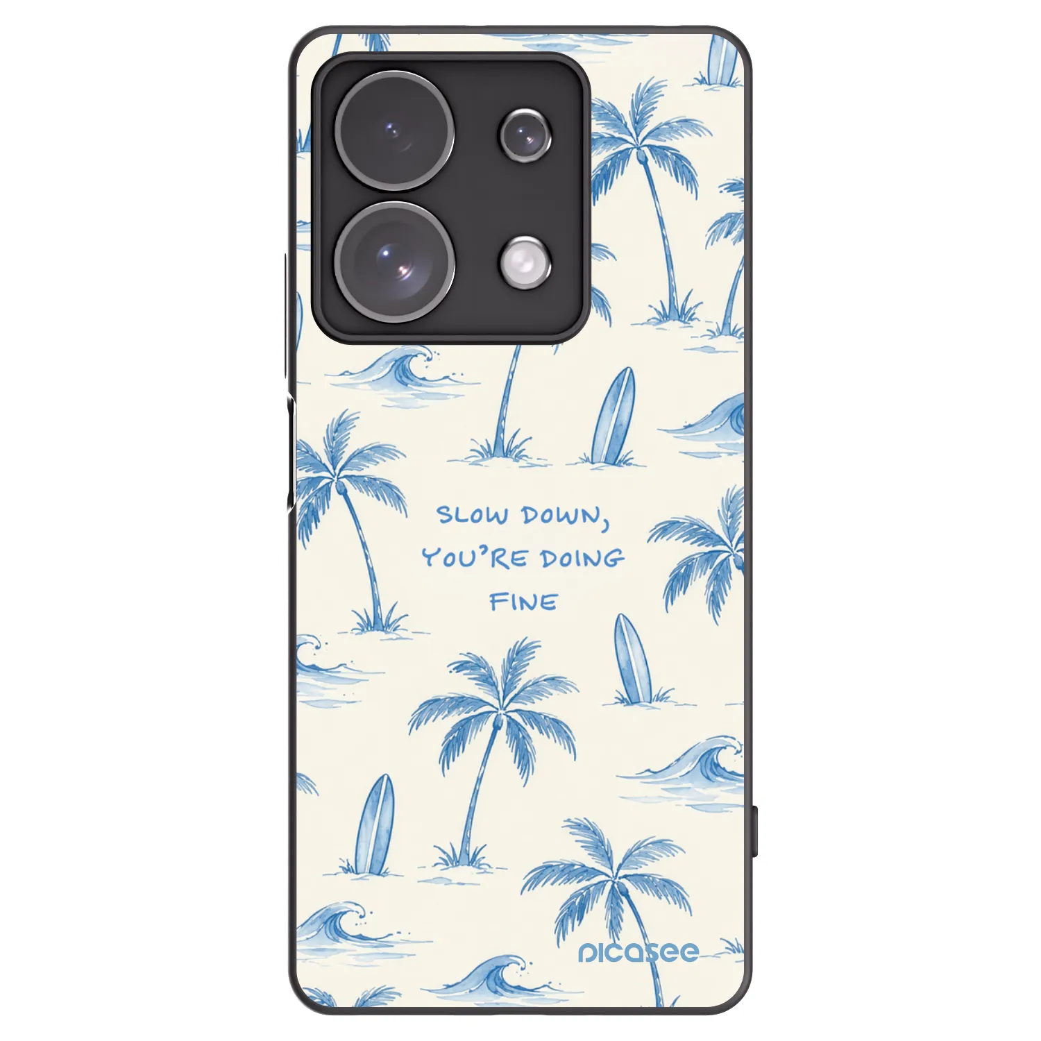 Picasee fekete szilikon tok az alábbi mobiltelefonokra Xiaomi Redmi Note 13 Pro 4G - Slow Tide